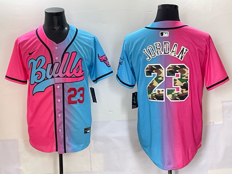 Men Chicago Bulls Nike #23 Jordan Blue pink NBA 2025 Jersey style 016->chicago bulls->NBA Jersey